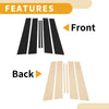 Lexus CT200 CT200h 2011-2012 Black 6 Pcs Door Pillar Window Trim