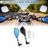 Motorcycle Aluminum Silver Tone M8/M10 Rear View Mirror