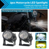 Car Driving Fog Lamp Yellow White LED Motorcycle Headlight Spot Lights (12-24V)
