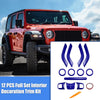 Jeep Wrangler JK (2011-2018) - Blue Decoration Set 12 x Interior Trim Kit