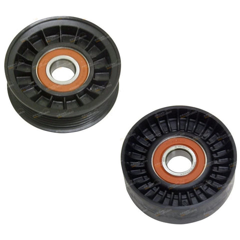 Ford 4.0L V6 Fan Belt Idler Bearings Grooved Drive Belt Pulley Set