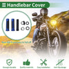 Motorcycle Handlebar Grip Cover Kit 7/8 22mm Black Blue Rhombus