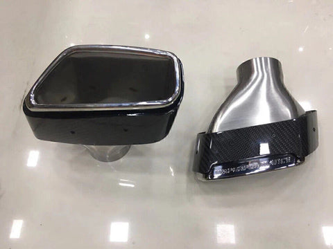 2019 BMW 5-Series 2 x Carbon Fiber Exhaust Muffler Pipes (2019)