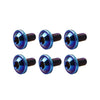 Bike Motor - Blue 6 x M6x20mm Titanium Alloy Torx Head Bolts