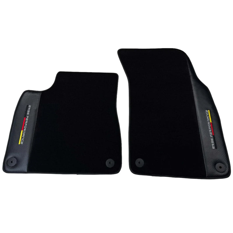 Audi A4 B8 Sedan (2008-2015) with Carbon - 2 x Mats Black Floor Mats