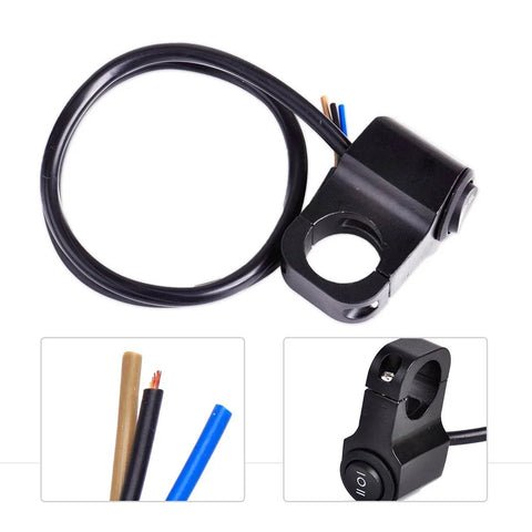 Motorcycle - 7 / 8" 22mm Handlebar Headlight Switch (Fits Various Models)
