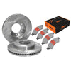 Ford Ranger PX 2x 302mm Slotted Dimpled Disc Rotors + Pads (2011-2019)