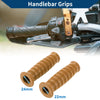 7/8" 22mm Motorcycle Hand Grips Rubber Light Brown, 1 pair
