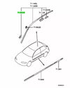 Mitsubishi Colt Lancer Sedan Mirage 10 x Blue Roof Moulding Clips (1991-2010)