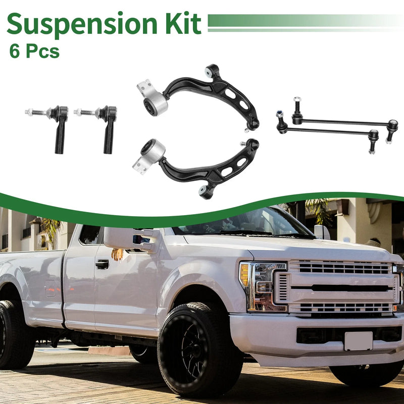 Ford Flex 6pcs Front Suspension Kit Control Arm Tie Rod End Sway Bar Link (2009-2019)