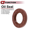 Automotive Oil Seal 35x60x8mm Brown 2 x Seal Ring FKM Rubber