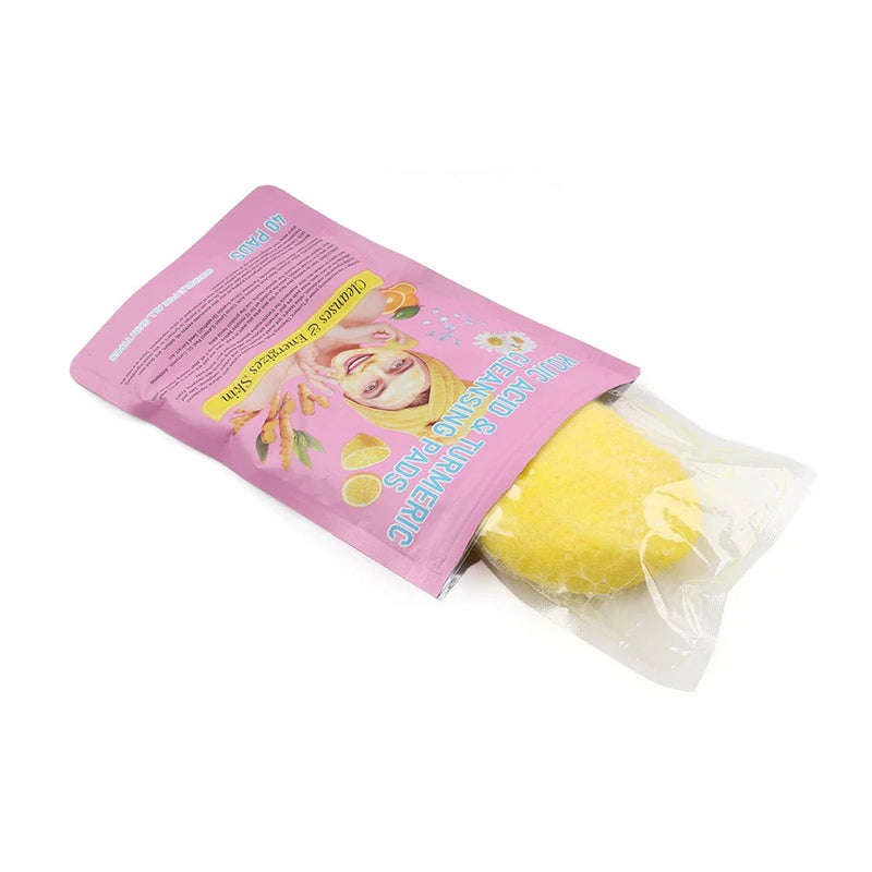Exfoliating Facial Care 40PCS Kojic Acid & Turmeric Cleansing Pads