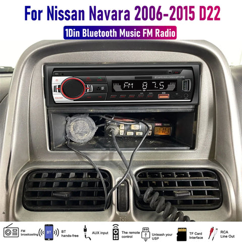 Nissan Navara Bluetooth Music Radio 1DIN Car Stereo MP3 Player (2006-2015)