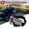 Motorcycle Riding Goggles Grey Lens White Frame PC Cycling Sunglasses