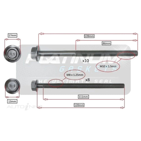 Mazda BT-50 UP / UR P4AT 2.2L Engine Cylinder Head Bolt Set (2011-2019)
