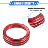Ford F150 (2021-2023) Red 4 x AC Audio Volume Tune Switch Knob Rings