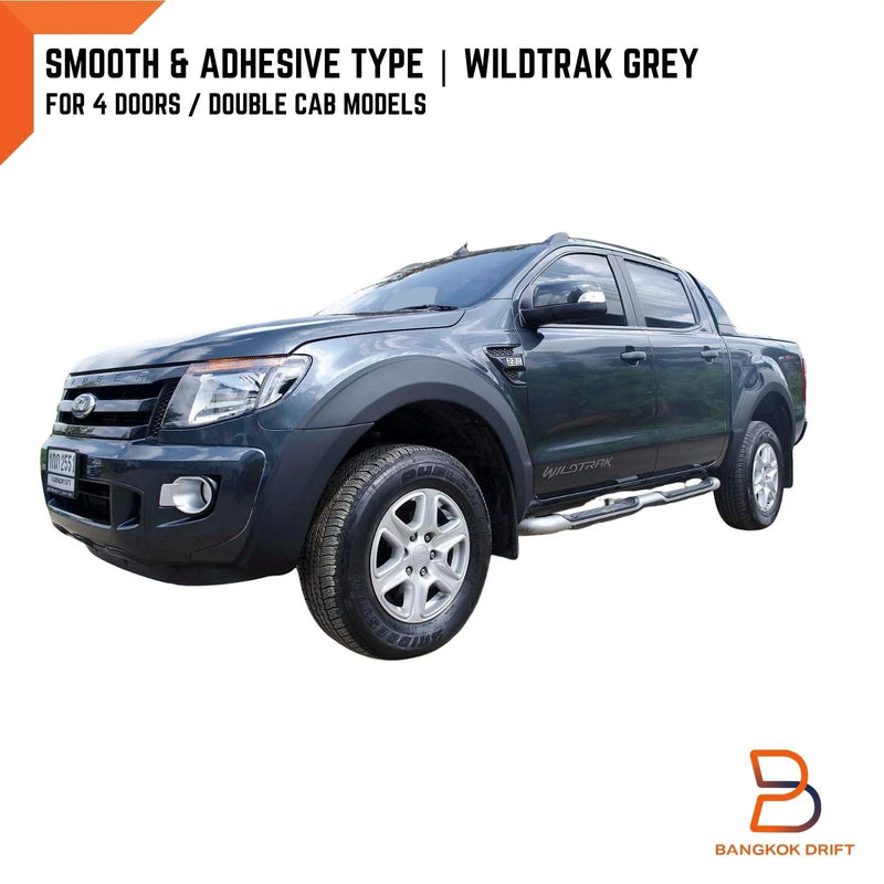 Ford Ranger T6 PX1 XLT XL XLS Wildtrak 18G Silver Fender Flares (12-15)