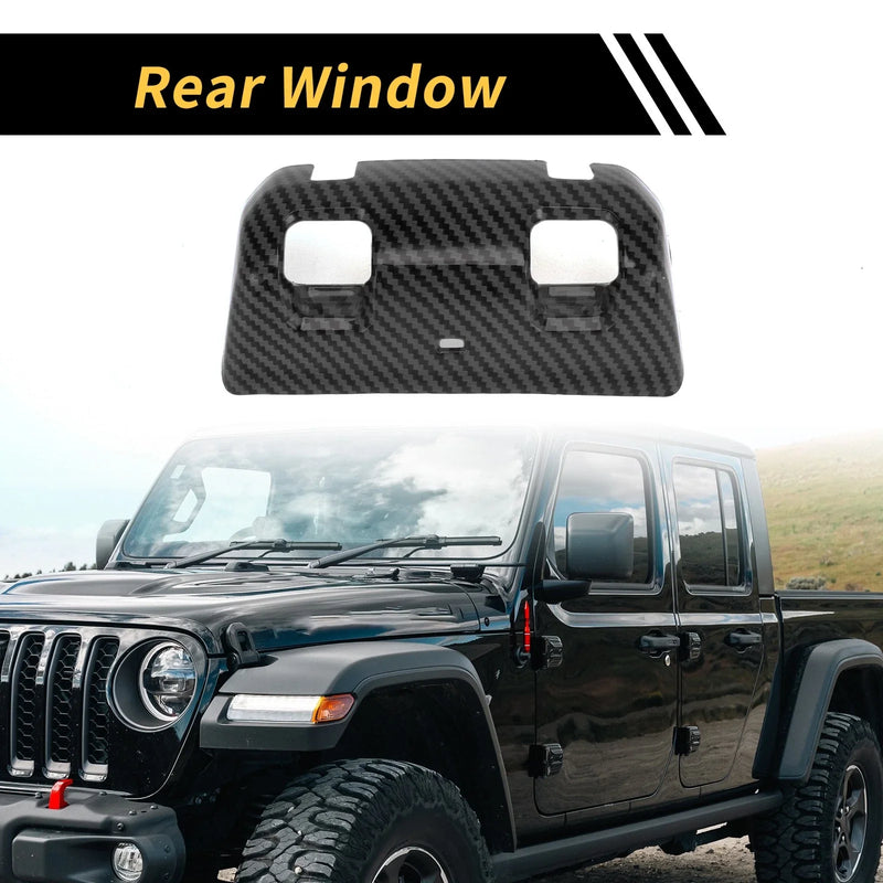 Jeep Wrangler JL JLU (2018-2024) Carbon Fiber Rear Window Switch Panel Cover