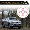 Toyota Tacoma (2016-2023) Red AC Vent Dashboard Decoration Rings Set