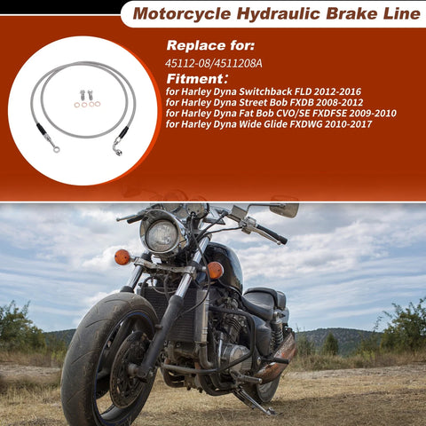 Harley-Davidson Dyna 56In Front Brake Line Kit (2006–2017)