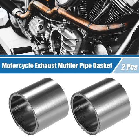 Motorcycle Gasket / 2 x Exhaust Muffler Gasket 30mm ID Silencer Connector
