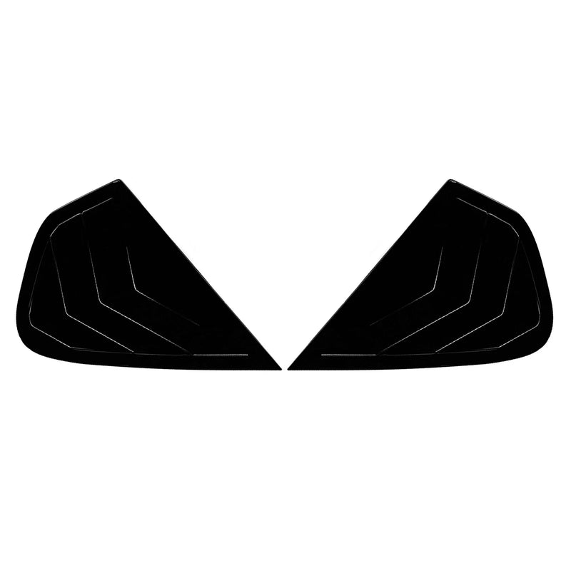 BMW X6 E71 E72 2 x Gloss Black Rear Side Window Louvers (2008-2014)