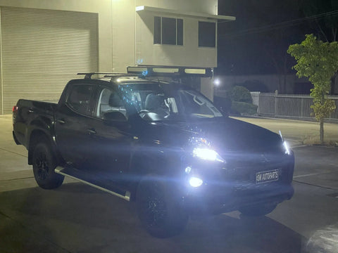 Mitsubishi Triton Bright White LED Fog DRL Daytime Running Light Bulbs