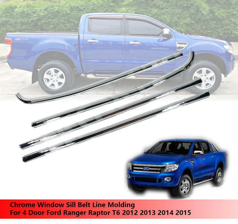 Ford Ranger Px 4 Door Chrome Window Sill Molding (2012-2019)
