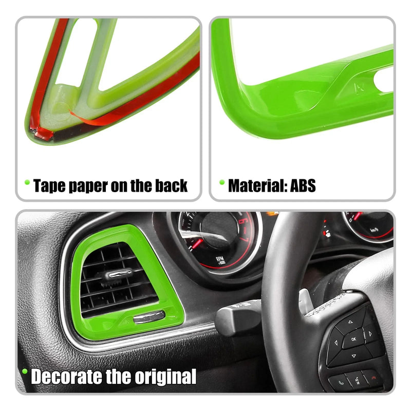 Dodge Challenger 4pcs Center Console Air Vent Trim (2015-2023)