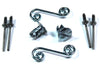 2 x Dzus D4 AJ5 40 Panel Quick Release Fastener Quarter Turn Slotted + Clips