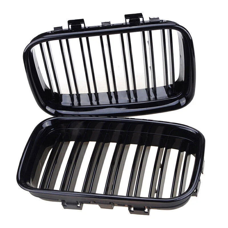 BMW E36 3 Series Sedan Gloss Black Front Kidney Grilles (1992-1996)