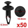 Ford Bumper Clips 50 Pcs Plastic Push Rivet Fasteners
