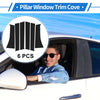 Mitsubishi Xpander (2017-2025) Black 6 Pcs Door Pillar Window Trim