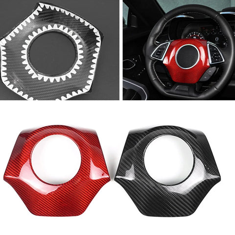 Chevrolet Camaro Steering Wheel Cover Trim Red Carbon Fiber (2016-2024)