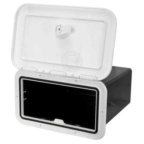 Boat / RV / Caravan White Can-SB Italian Made 182x300mm Access Hatch Storage Box