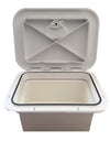 Caravan / Boat / RV White Lid Storage Access Hatch with Storage Box