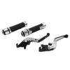 BMW R1200GS R1250GS Silver Extendable Brake Clutch Lever Grip Set (2013-2023)