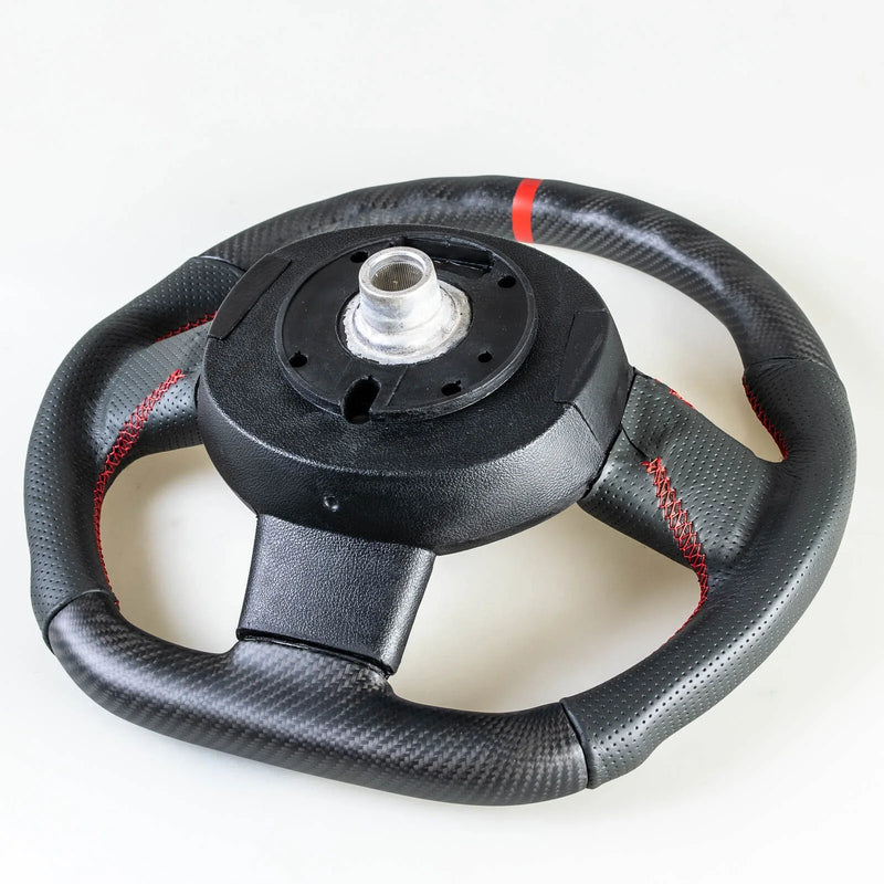 Mini R55 R56 R57 R60 R61 Flat Bottom Matte Carbon Leather Steering Wheel (2006-2016)