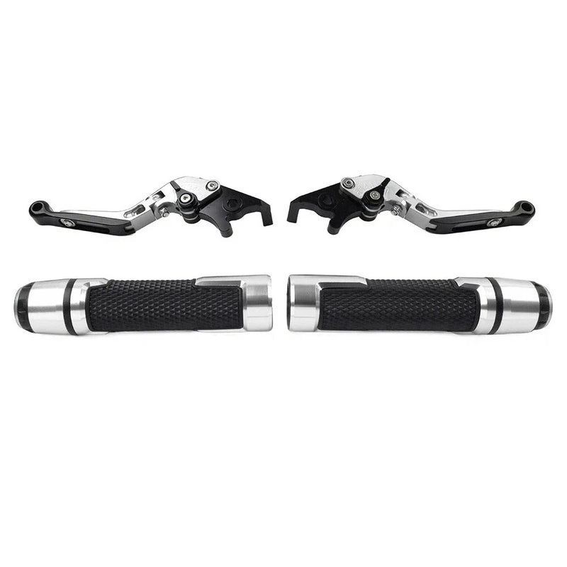 Speed Twin Silver Extendable Brake Clutch Levers Grip Set (2019-2023)