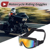 Motorcycle Red Lens Black Frame PC PU Sunglasses Riding Goggles