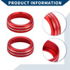 Ford Mustang (2015-2021) - 2 Pcs Red AC Climate Switch Knob Cover Ring