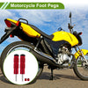 Motorcycle FootPegs 3.5" Red Pedal 1x Set 2x Screws 2x Nuts 2x Washers