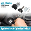Chrysler Daytona Silver Tone Black Ignition Lock Cylinder Switch
