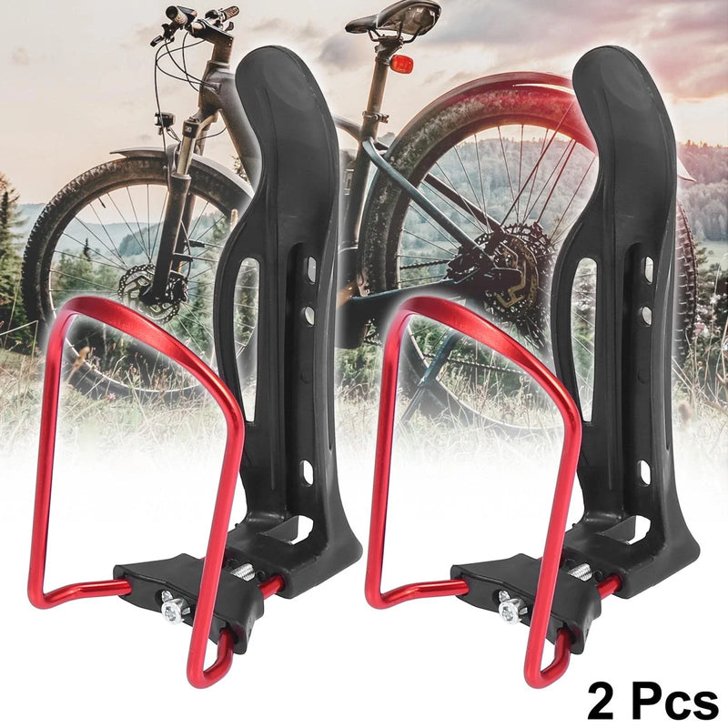 Make Model 2 x Adjustable Bicycle Bike Motorcycle Drink Holder Cup Bottle Cages Rack Red