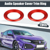 Honda Civic 2 x Red Door Audio Speaker Ring Covers (2016-2021)