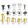 Suzuki Kawasaki BMW 195pcs Motorcycle Fairing Bolts Gold Tone