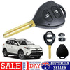 3 x 2 Button Key Remote Case Shell For Toyota Rav4