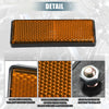 10 x Universal Motorcycle Safety Spoke Reflective with Screw 88x32mm Orange