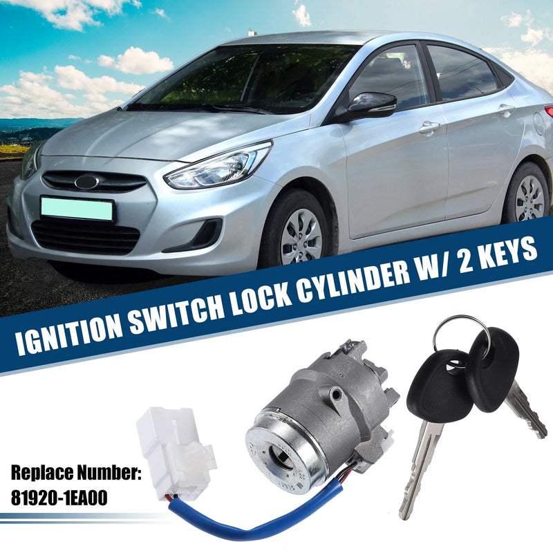 Hyundai Accent Ignition Switch Lock Cylinder w/ Key (2006-2011)