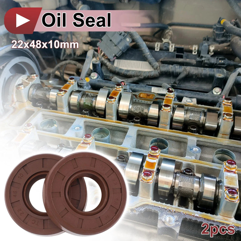 Oil Seal 22x48x10mm Seal Ring Rotary Shaft Seal FKM Rubber 2x